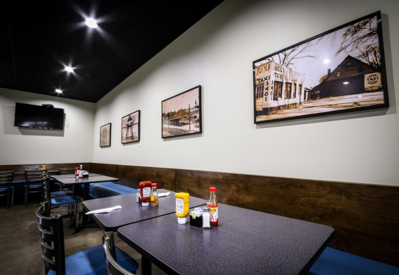 Interior, tables, closeup